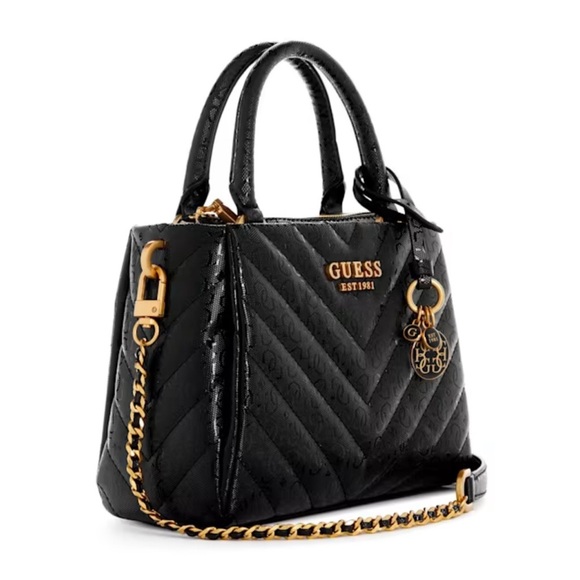 🖤🖤NWT-Guess Jania Quilted Small Girlfriend Satchel and matching Aveta wallet🖤 - Picture 7 of 15